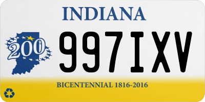 IN license plate 997IXV