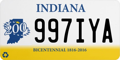 IN license plate 997IYA