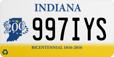 IN license plate 997IYS