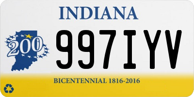 IN license plate 997IYV