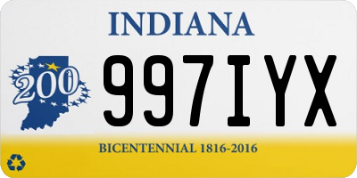 IN license plate 997IYX