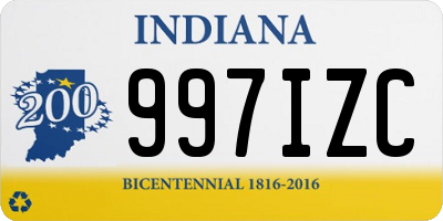 IN license plate 997IZC