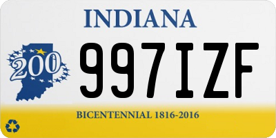 IN license plate 997IZF