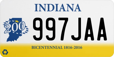 IN license plate 997JAA