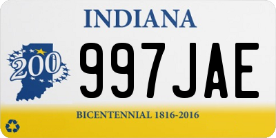 IN license plate 997JAE