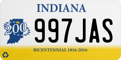 IN license plate 997JAS