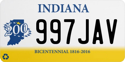 IN license plate 997JAV