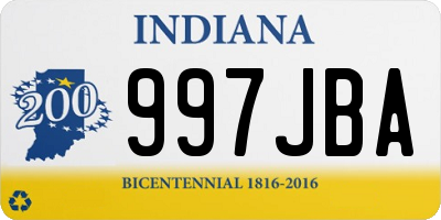 IN license plate 997JBA