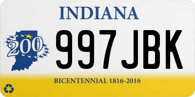 IN license plate 997JBK