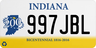 IN license plate 997JBL