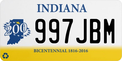 IN license plate 997JBM