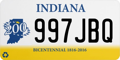 IN license plate 997JBQ