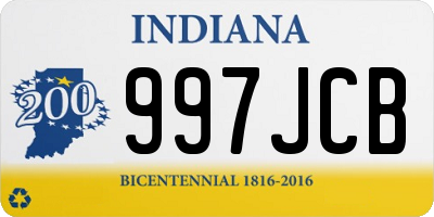 IN license plate 997JCB