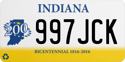 IN license plate 997JCK
