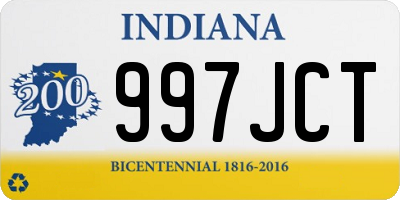 IN license plate 997JCT