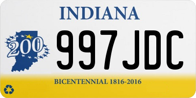 IN license plate 997JDC