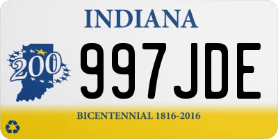 IN license plate 997JDE