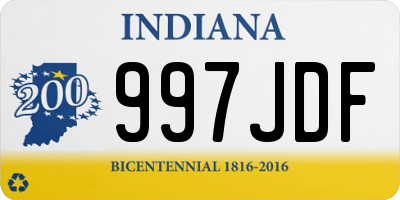 IN license plate 997JDF