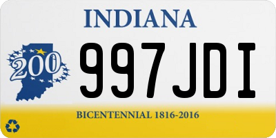 IN license plate 997JDI