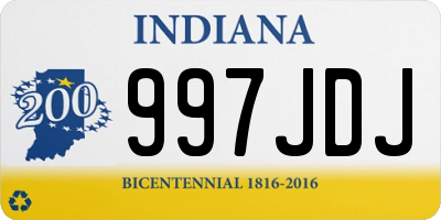 IN license plate 997JDJ