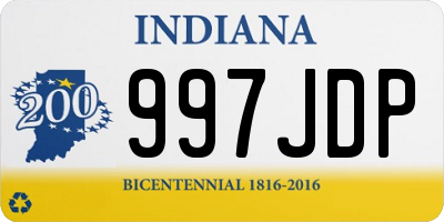 IN license plate 997JDP