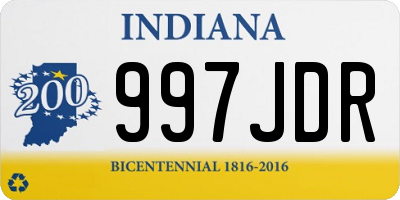 IN license plate 997JDR