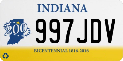 IN license plate 997JDV