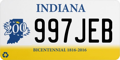 IN license plate 997JEB