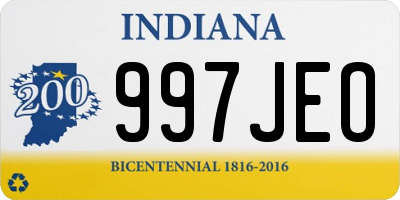 IN license plate 997JEO