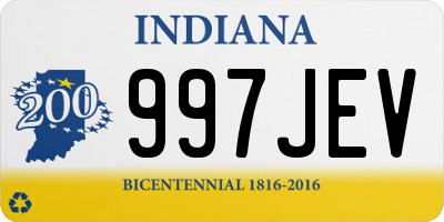 IN license plate 997JEV