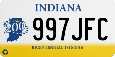 IN license plate 997JFC