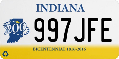 IN license plate 997JFE