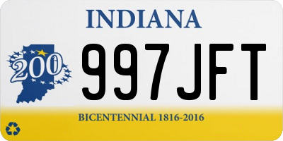 IN license plate 997JFT