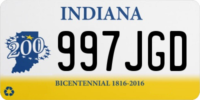 IN license plate 997JGD