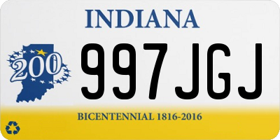 IN license plate 997JGJ