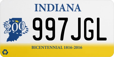 IN license plate 997JGL