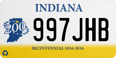 IN license plate 997JHB