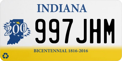 IN license plate 997JHM