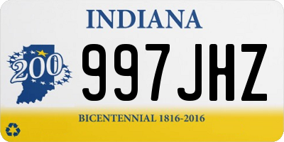 IN license plate 997JHZ