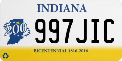 IN license plate 997JIC