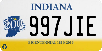 IN license plate 997JIE