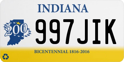 IN license plate 997JIK