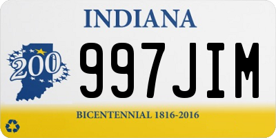 IN license plate 997JIM