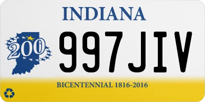 IN license plate 997JIV