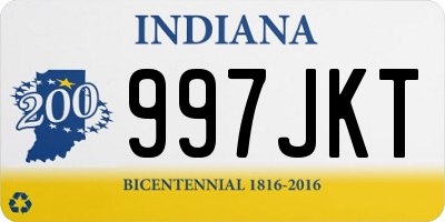 IN license plate 997JKT