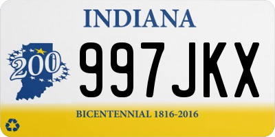 IN license plate 997JKX