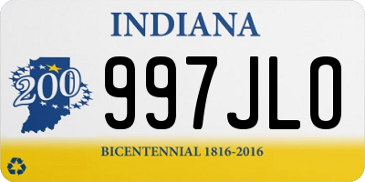 IN license plate 997JLO