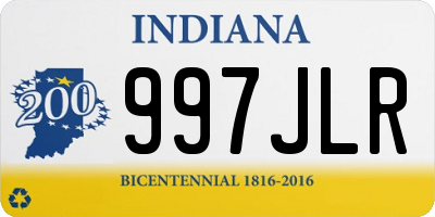 IN license plate 997JLR