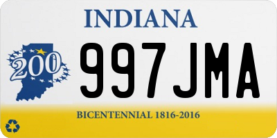 IN license plate 997JMA