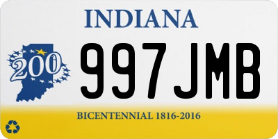 IN license plate 997JMB